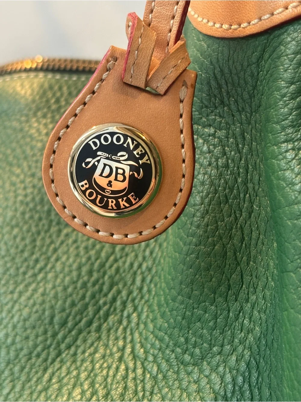 VINTAGE Y2K Kelly Green Dooney & Bourke Medium Hobo